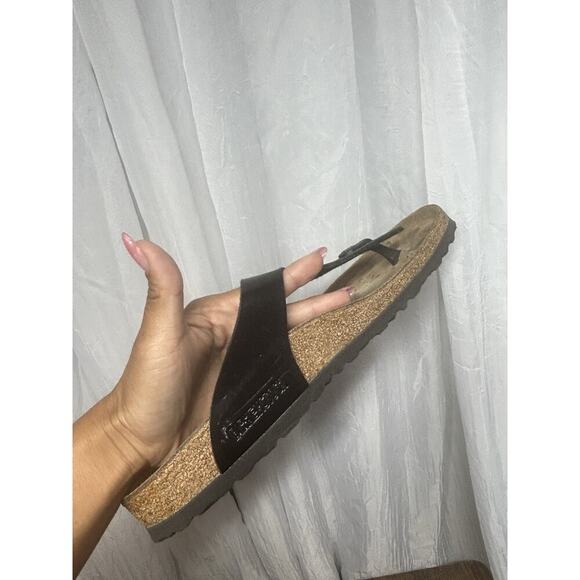 Birkenstock Womens Size 10 EU 41 Gizeh Black Patent Leather Thong Sandals - Picture 8 of 13